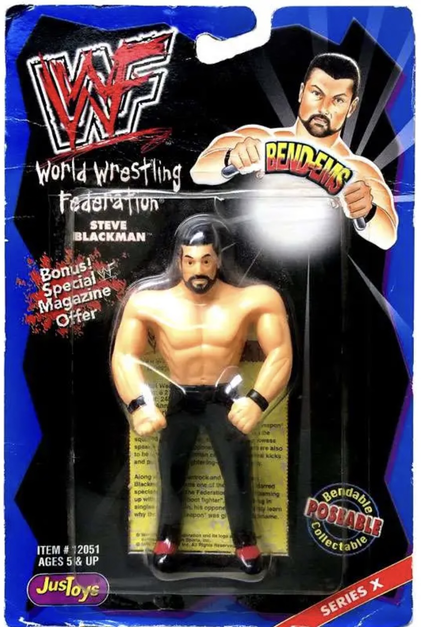 wwe wwf wcw プロレスフィギュア ビッグボスマン bendeis　レア bendems_steve_blackman.jpg