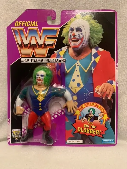 WWF Series 9 Doink The Clown Hasbro Figure 1994 MOC Purple Card 