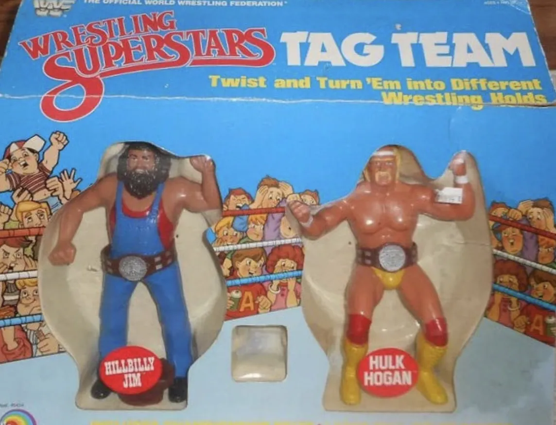 Hillbilly Jim and Hulk Hogan LJN action figure