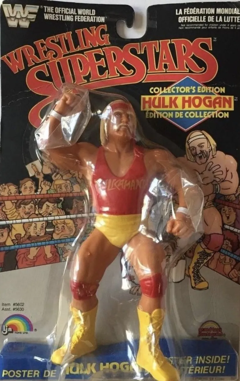 Hulk Hogan LJN 4 re-release red action figure