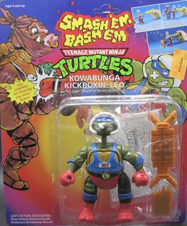 Smash Em Bash Em Kowabunga Kickboxin Leo action figure