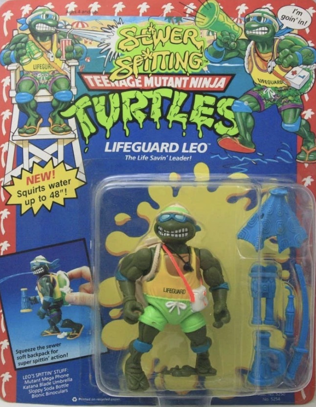 Sewer Spitting Lifeguard Leo action figure