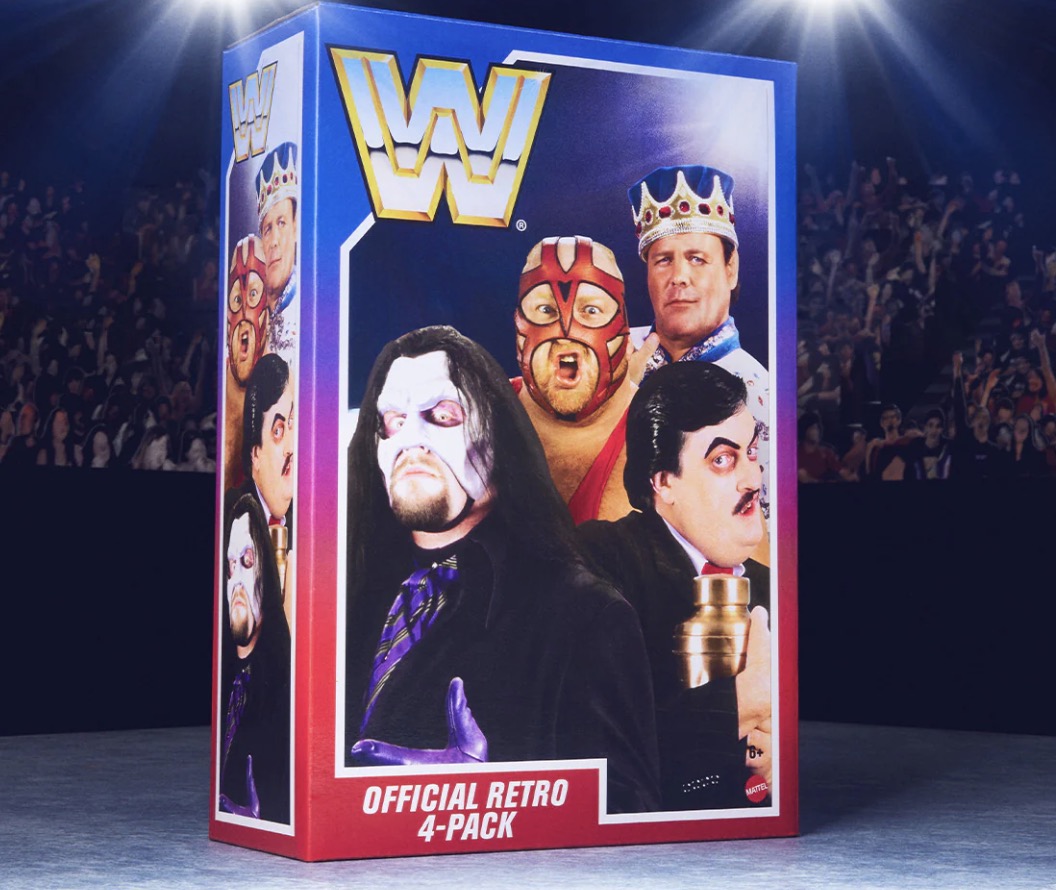 WWE Mattel Retro Undertaker, Paul Bearer, Jerry the King Lawler, Vader