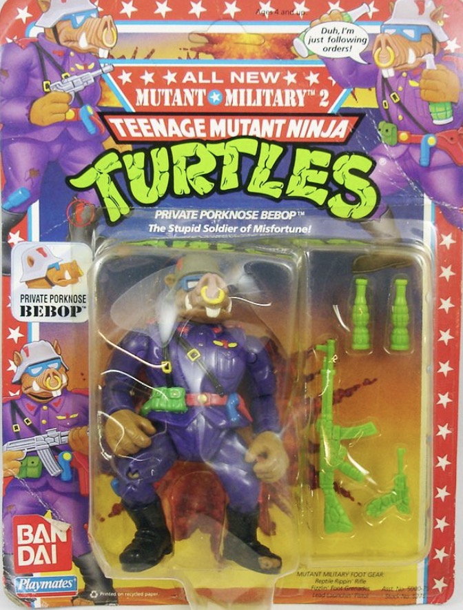Mutant Military Private Porknose Bebop action figure