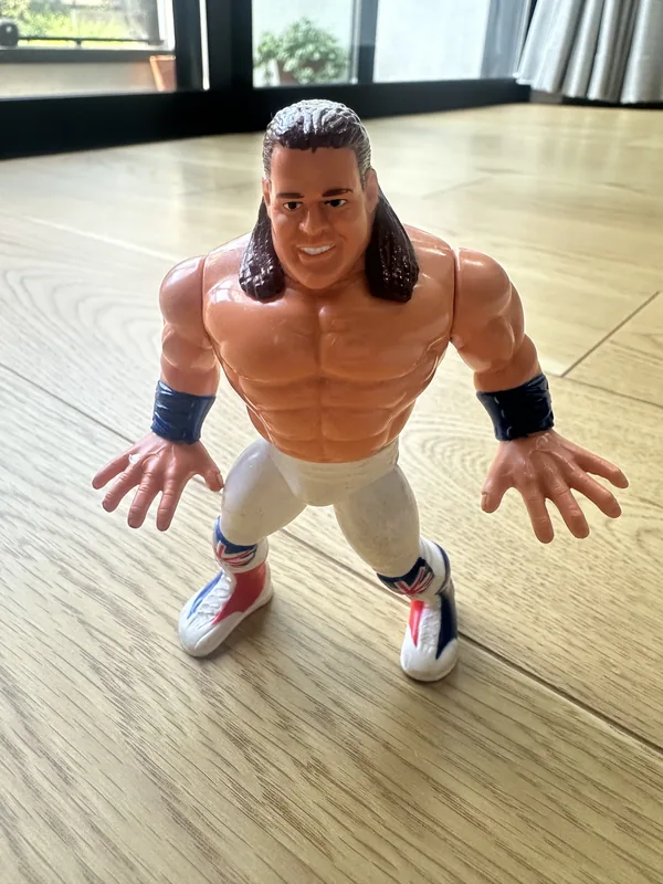 Loose WWF Hasbro British Bulldog Series 4 figure